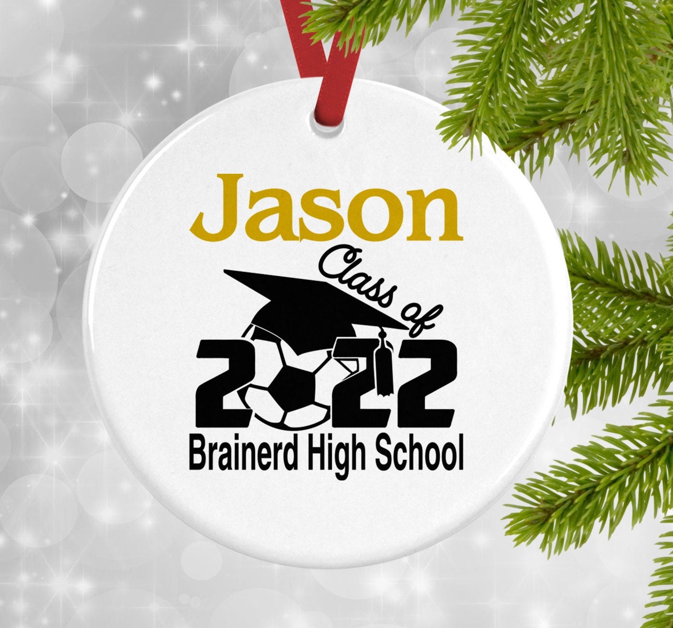 2022 Senior Soccer Christmas Ornament Personalized Any Year | Etsy