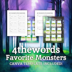 4thewords Favorite Monsters to Battle Tracker Printable for Writers
