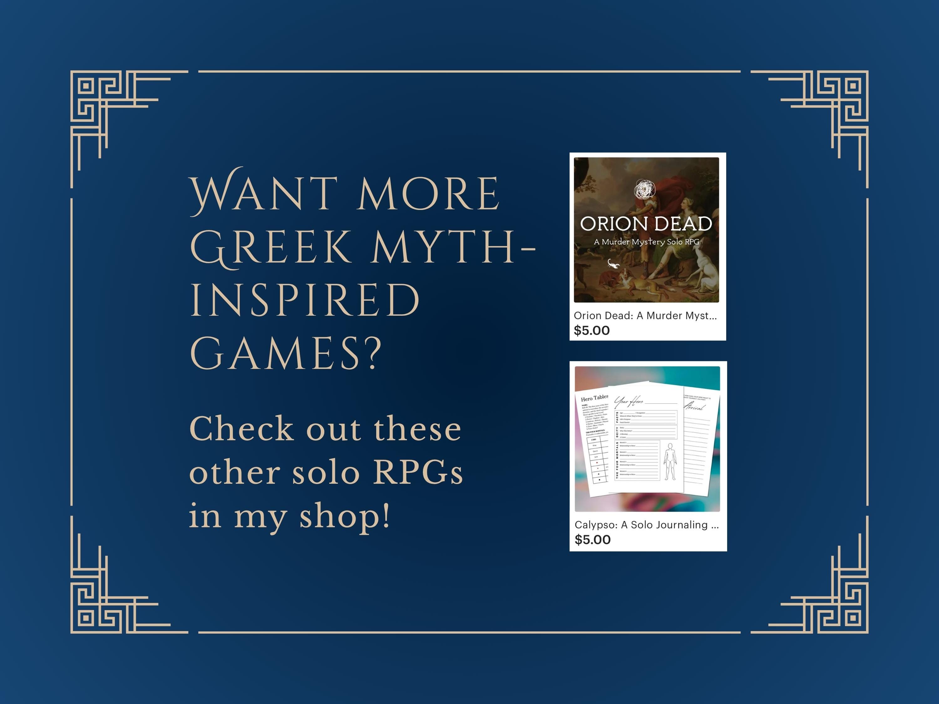 Rpg Oracle Chart Pythia Solo Journaling RPG: Oracle of Delphi, Ancient Greece (printable ...