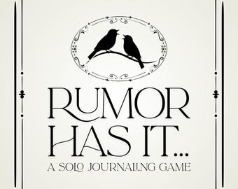Rumor Has It: A Scandalous Solo Journaling RPG | Print and Play PDF Download Roleplaying Game