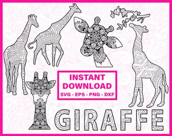 Download Giraffe Mandala Svg Etsy