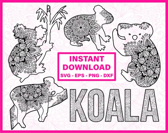 Download Koala Svg Files For Cricut Koala Svg Bundlekoala Mandala Etsy