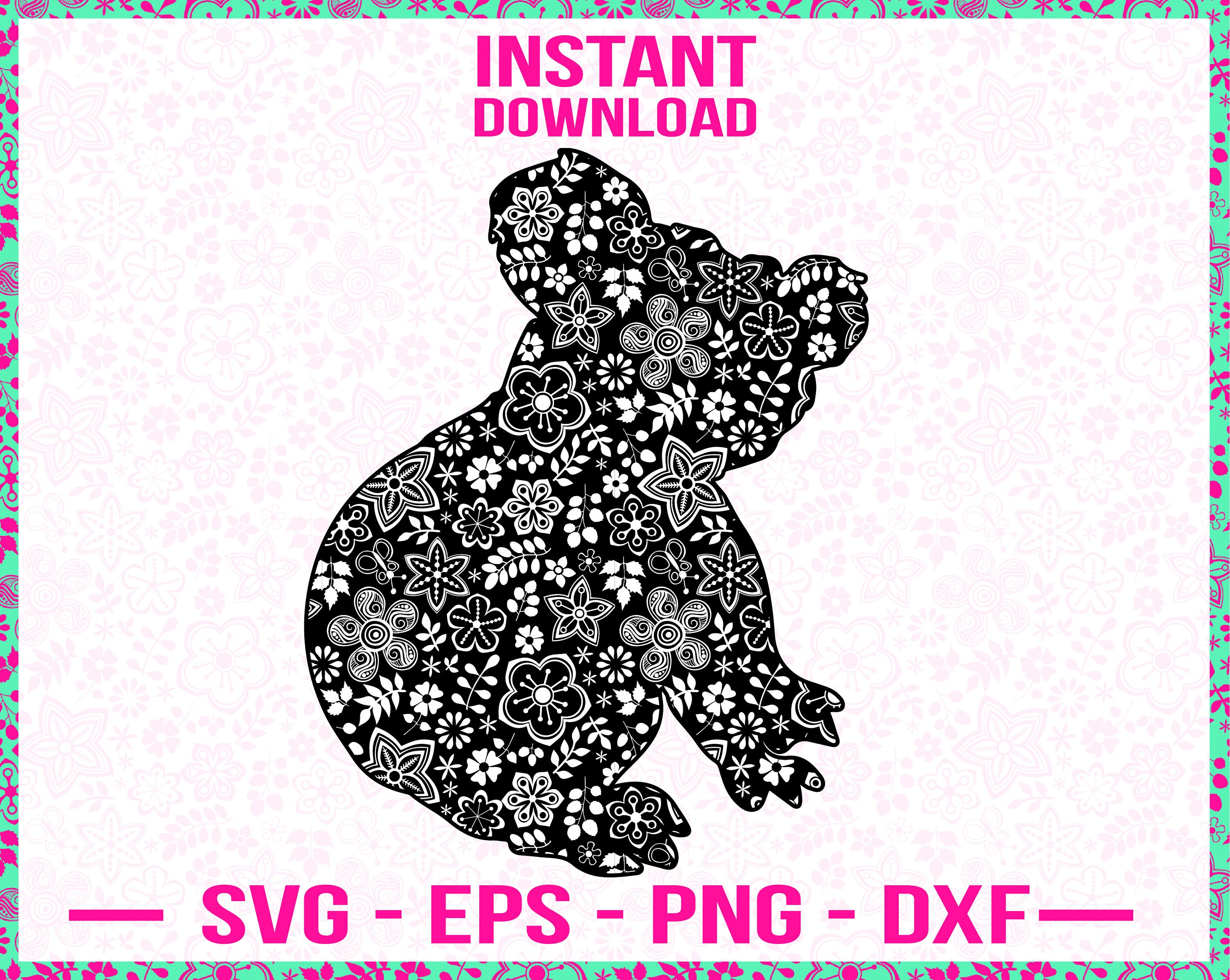 Download Koala Svg Koala Zentangle Svg Koala Mandala Svg Mandala Etsy