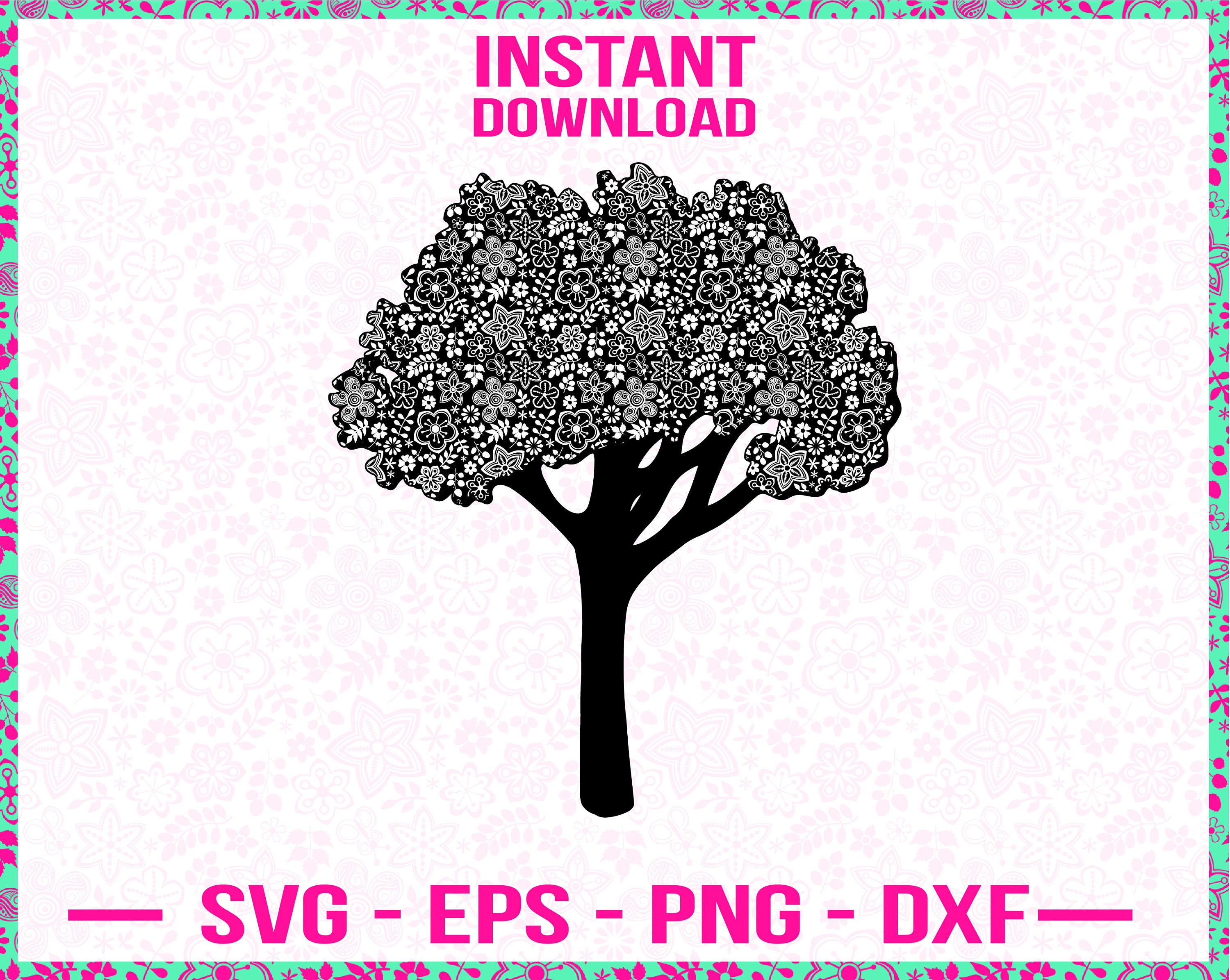 Download Tree Svg Tree Svg Files For Cricut Tree Mandala Svg Family Etsy