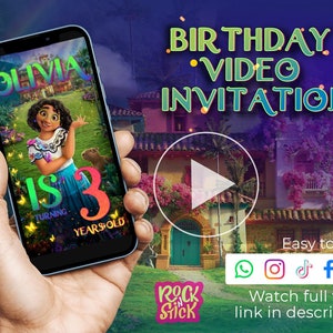 Enchant Your Guests with Personalized Encanto Theme Birthday Video Invitations Encanto Birthday Invitation