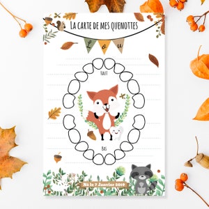 Card teeth baby - cards-baby - baby teeth card - personalised card for baby teeth - theme forest - Fox and raccoon