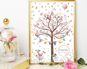 Arbre A Empreinte Baby Shower Etsy