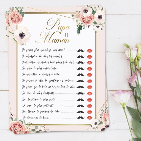 Lot De Cartons De Jeux Baby Shower Jeux Papa Ou Maman Theme Etsy Lot De Cartons De Jeux Baby Shower Jeux Papa Ou Maman Theme Etsy