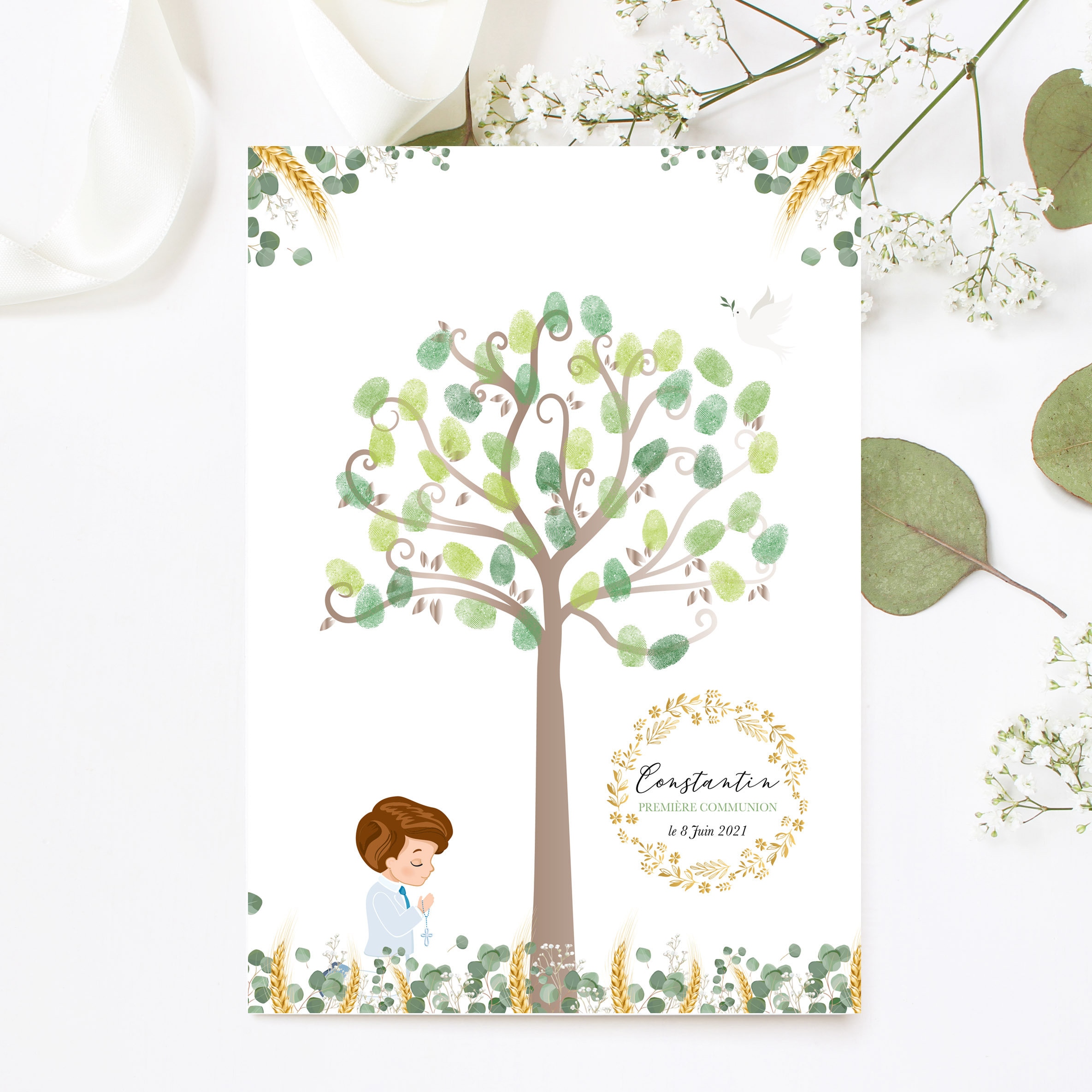 arbol huellas para comunion personalizado - Print Phone