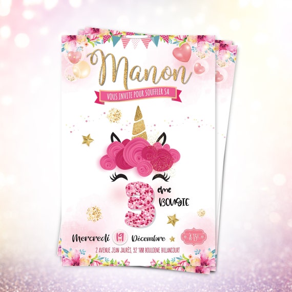 Unicorn Birthday Invitation Unicorn Invitation Unicorn Etsy New Zealand