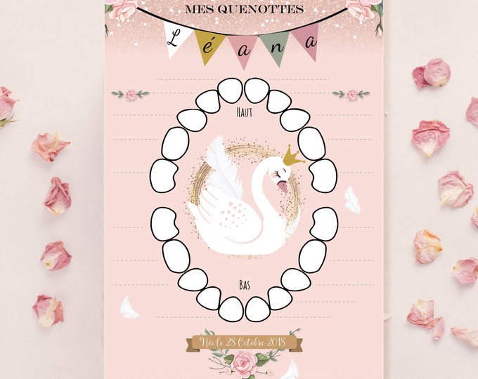 Carte Quenottes bébé Cartes dents de lait bébé Carte dents de bébé
