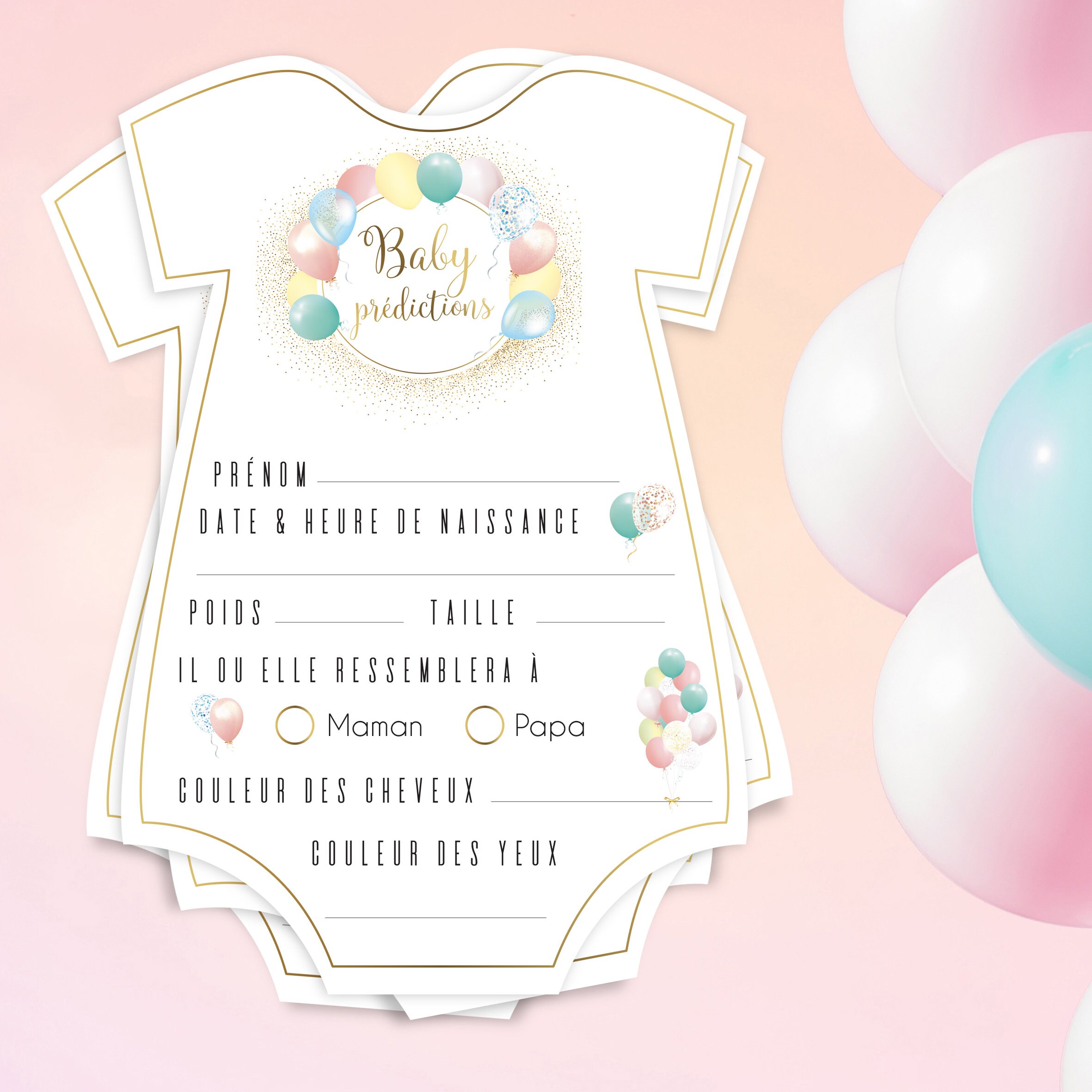 Lot Of Card Games Baby Shower Games Baby Predictions Theme Pastel Balloons Lot Of Card Games Baby Shower Games Baby Predictions Theme Pastel Balloons