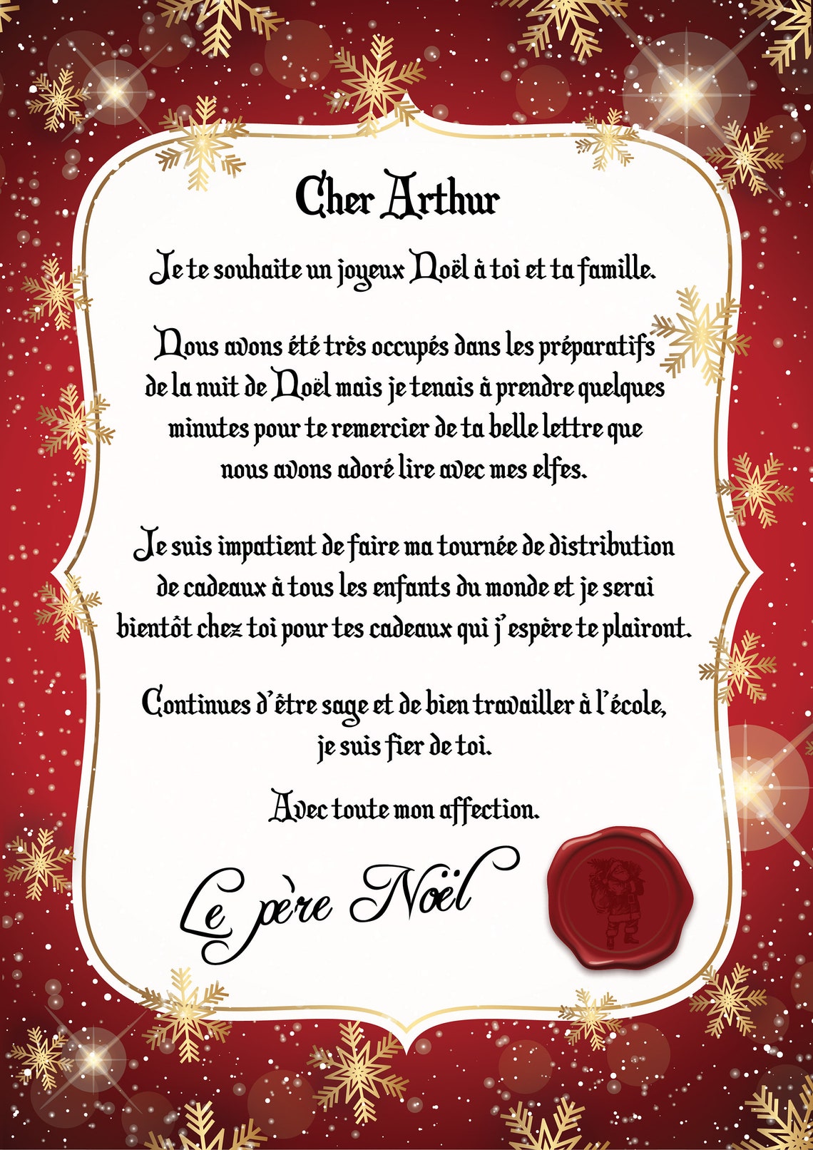 Lettre au Père Noël Cadeau noel enfants cadeau noël garçon Etsy France
