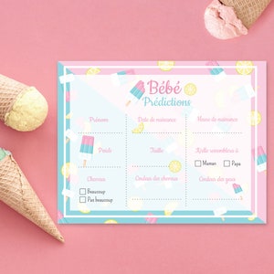 Babydouche - Batch van kaarten spelen baby douche spelen babydouche, baby voorspellingen, tedere zomer