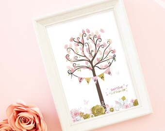 Arbre A Empreinte Baby Shower Etsy