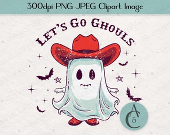 Cowboy Ghost Let's Go Ghouls Halloween PNG JPEG Sublimacja Cyfrowy projekt Pobierz | Ghost png, Cowboy Hat png, Let's Go Ghouls png