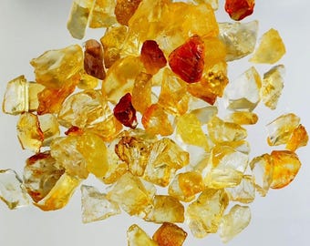 Natural Citrine Specimen Facet Rough mineral 50Carat Lot Gemstone
