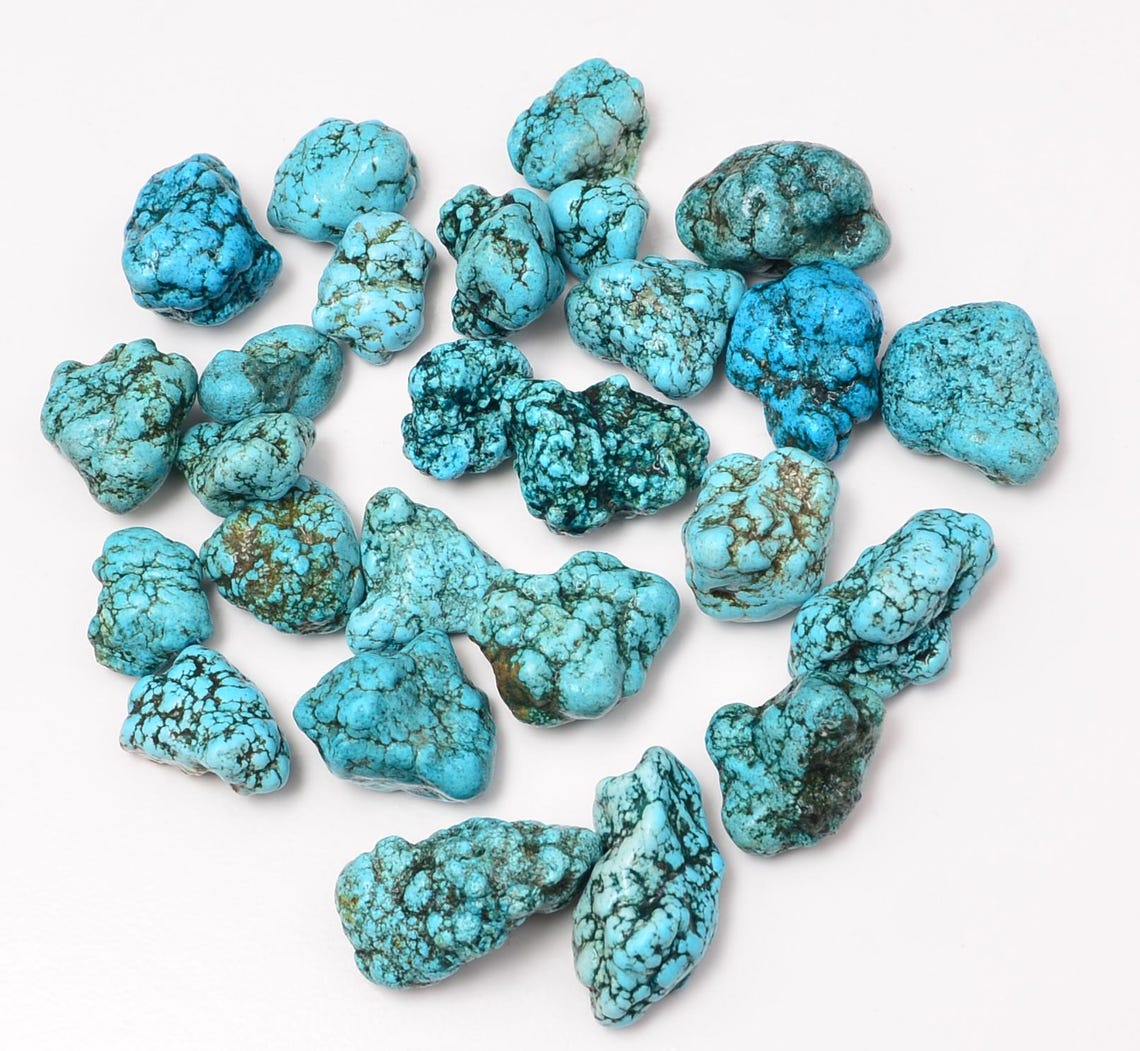 Raw Turquoise Rough Stone Specimen: Natural Blue Gemstone, Healing ...