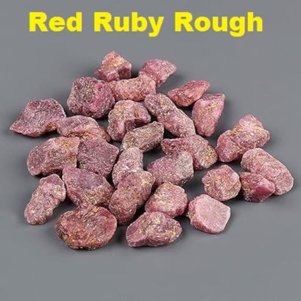 Natural African Red Ruby Rough - Quartz Crystals Raw Stones Healing Chakra Ruby Gemstone Cut Cabochon beads Tumbling Making jewelry