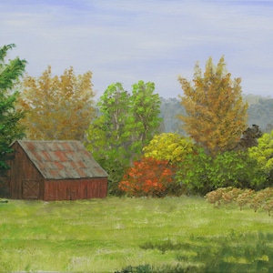Napa Valley Barn - Napa California Vineyard - Napa Wine Country - Wine Lover Gift - Vineyard Vines - Original Oil Painting  Landscape PRINT