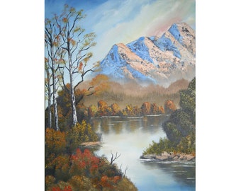 Sierra Nevada Mountains - Sierra Nevada Wall Art - Sierra Nevada Mountain Wall Art - Forest art - Original Landscape Oil Painting PRINT