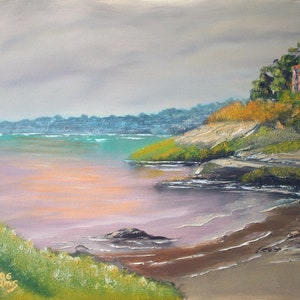 La Jolla Cove Beach - La Jolla Wall Art - La Jolla Seals - San Diego California Wall Art - La Jolla Sea Lions - Original Oil Painting PRINT
