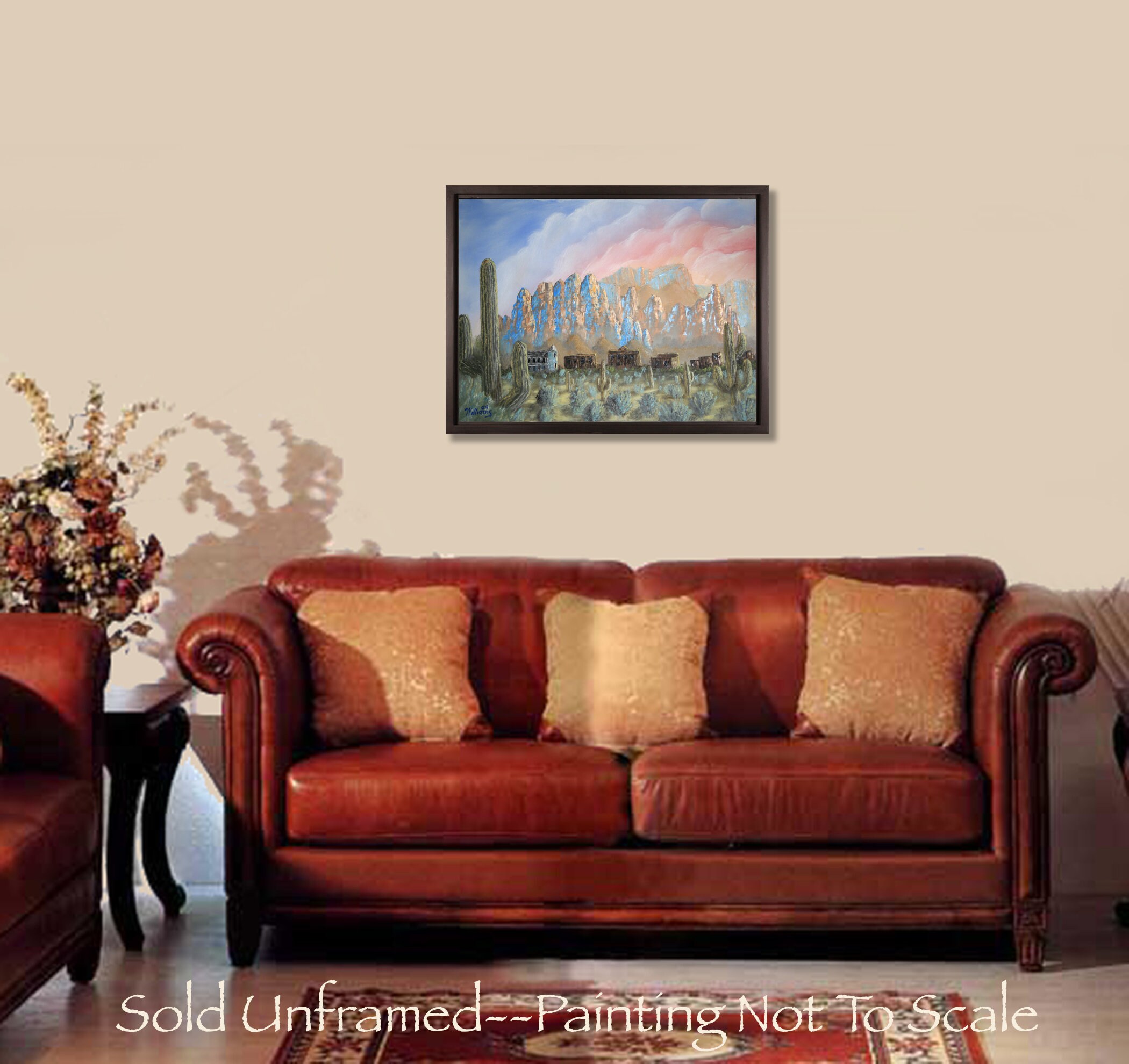 Superstition Mountain Arizona Wall Art Goldfield Ghost Town Painting