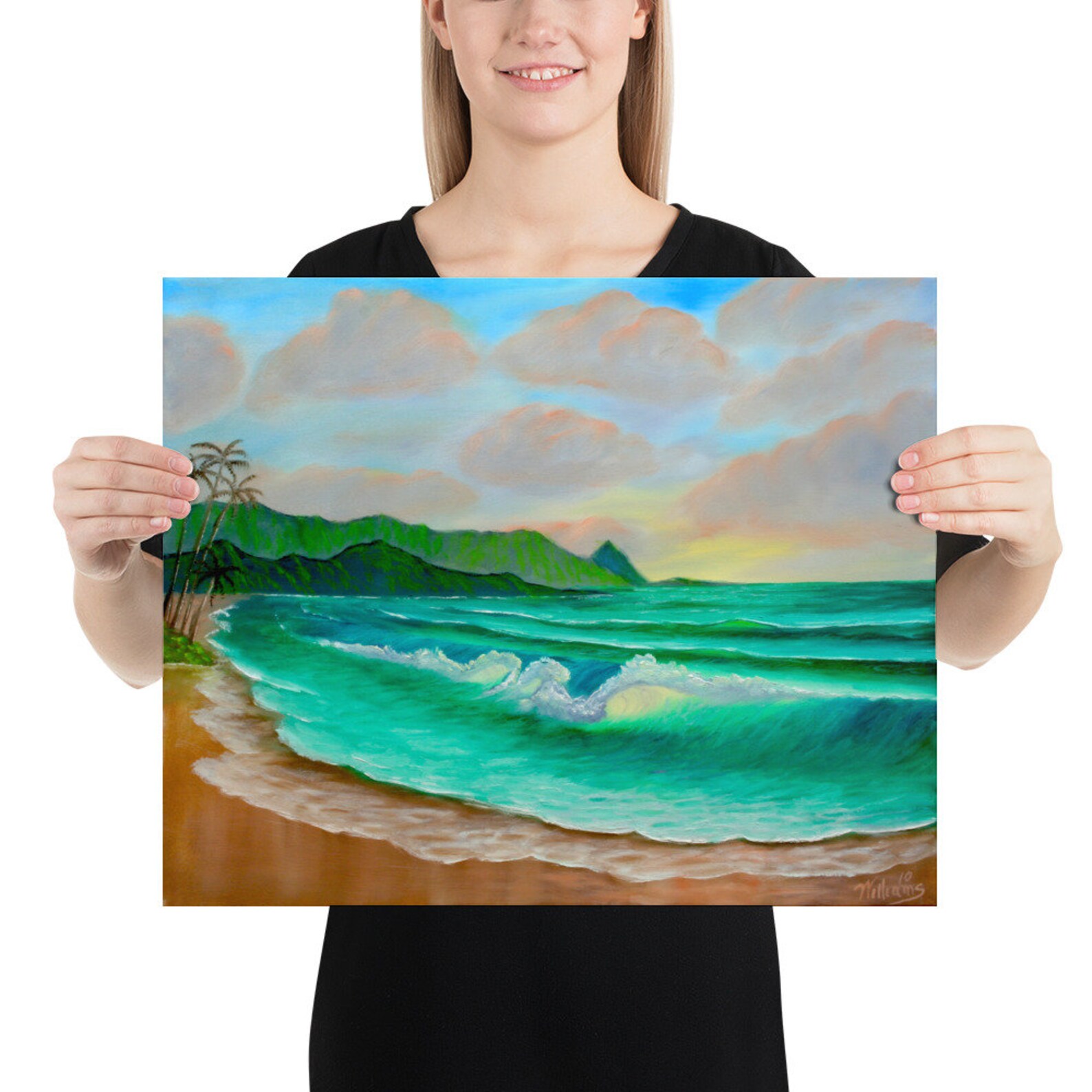 Hanalei Bay Art Kauai Art Print Hawaii Island Wall Art Beach Artwork