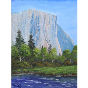 El Capitan Yosemite Wall Art - Yosemite National Park Painting - Yosemite Valley Art - Sierra Nevada California -Original Oil Painting PRINT