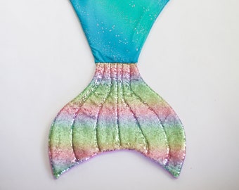 Caribbean Ocean Rainbow Mermaid Tail Blanket