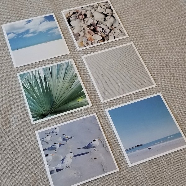 Set of 6 Original Beach Photo Prints