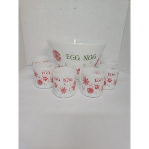 Fire King Egg Nog Set - Etsy