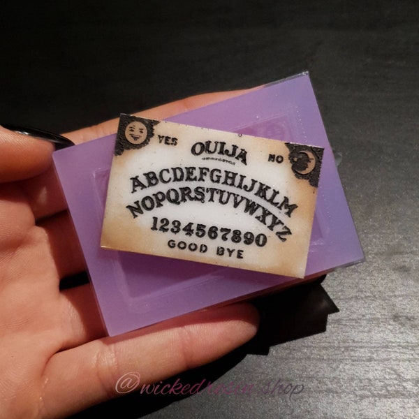 Ouija board mold, ouija earrings, small ouija, gothic accessories, witchy keychain