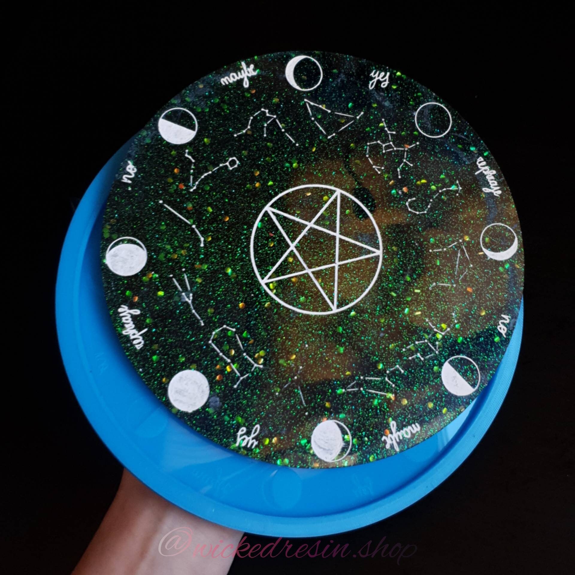 6 Inch Round Ouija Board Pendulum Spirit Witch Mystic Etsy