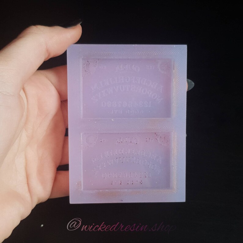 Glossy ouija board mold with matte details