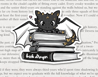 Cute Book Dragon Sticker, Kindle Sticker, Bookish Sticker, Bookworm Sticker, Book Lover Gift, Probably Reading Smut, Gifts for Readers