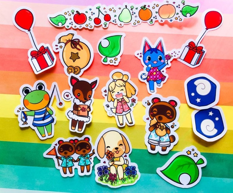 Animal Crossing Vinyl Matte Sticker Pack Etsy