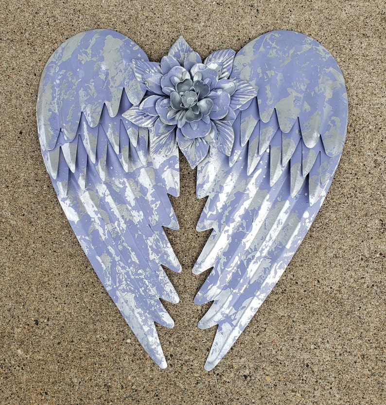 Metal Angel Wings Wall Decor Wing Shabby Chic Nursery Large