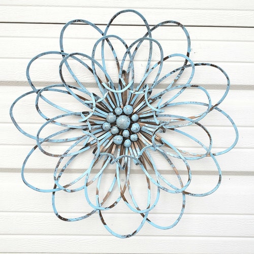 Metal Flowers/ Garden Wall Art/ Fence Flowers/ Metal Garden - Etsy