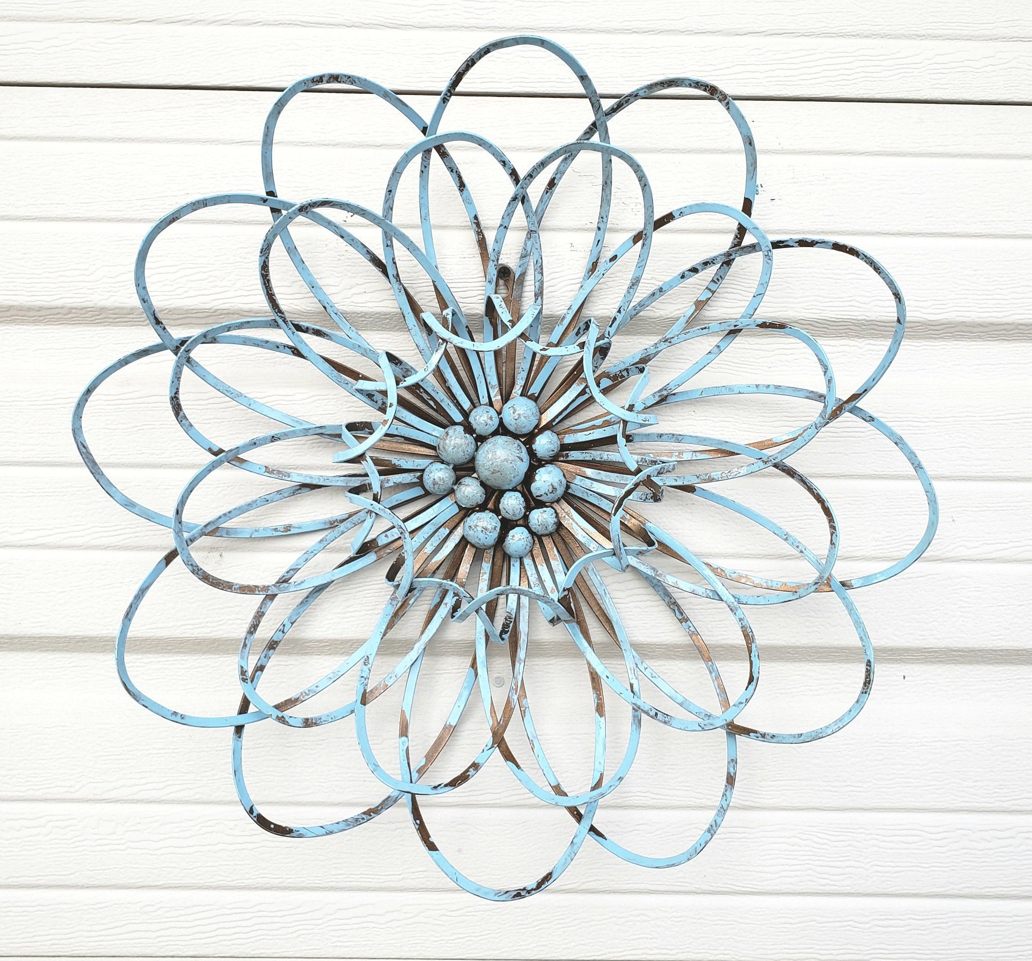 Metal pared flores / jardín pared arte / cerca de flores / | Etsy