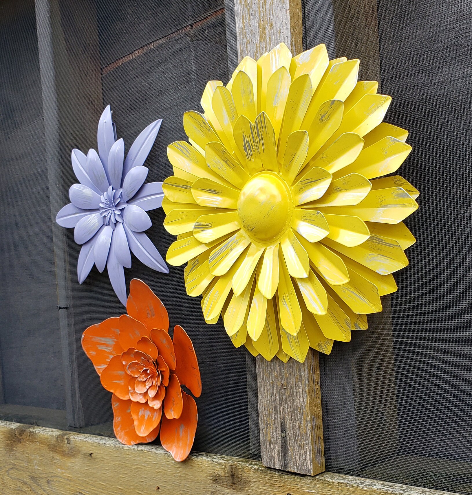 Metal Flower/ Metal Garden Flowers/ Metal Flowers Yard/ Etsy