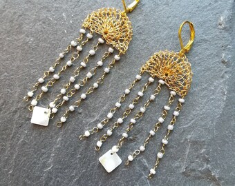 Earrings Cléofée coll. "Water Lilies" / BO.20.3