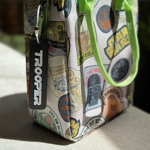 Porte-clés 3D avec étiquette de sac | Étiquette de nom Étiquette de bagage Étiquette de sac à langer Étiquette de boîte à luchs Étiquettes de sac à dos Étiquettes de nom pour enfants | Retour à l'école | La guerre des étoiles