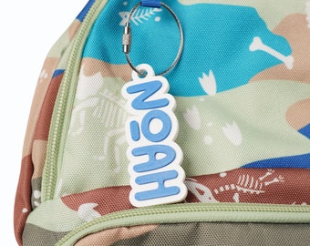 Personalized Backpack Name Keychain, Custom Bag Tag Keychain, Kids Name Tags, Diaper Bag Tags, Lunch Box Keychain - Back to School Gifts