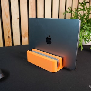 Laptop stand, laptop holder, MacBook vertical stand, MacBook dock, desk setup, 3D Printed
