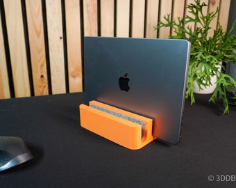 Laptop stand, laptop holder, MacBook vertical stand, MacBook dock, desk setup, 3D Printed