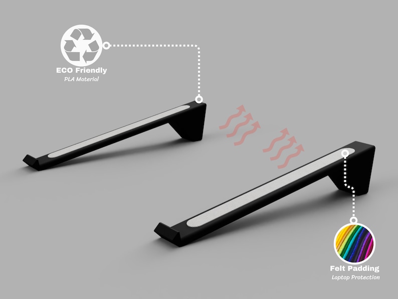Laptop Stand, Sleek Design, Custom Colors / 3D Printed Universal Design ...