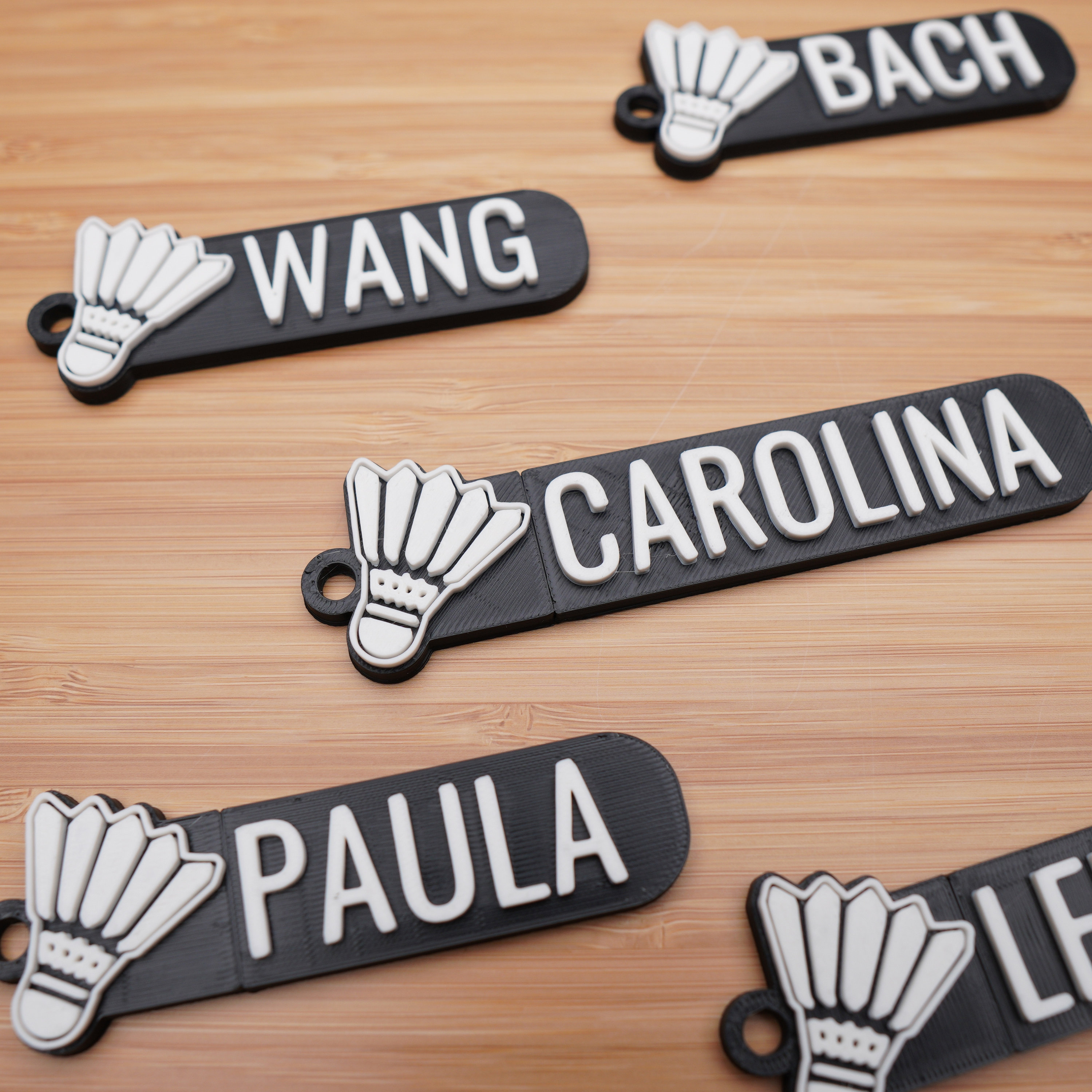 Badminton Racket Tag Personalized Badminton Keychain Bag Tags | Backpack Tags, 3D Printed ...