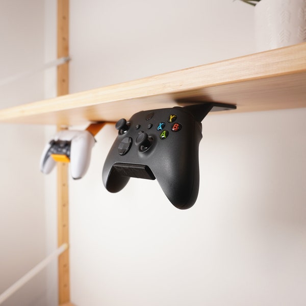 Controller Mount - Under Desk Desktop Organization for Xbox One, PS4, PS5, Steam, Switch, PC | Universal Controller Accessories