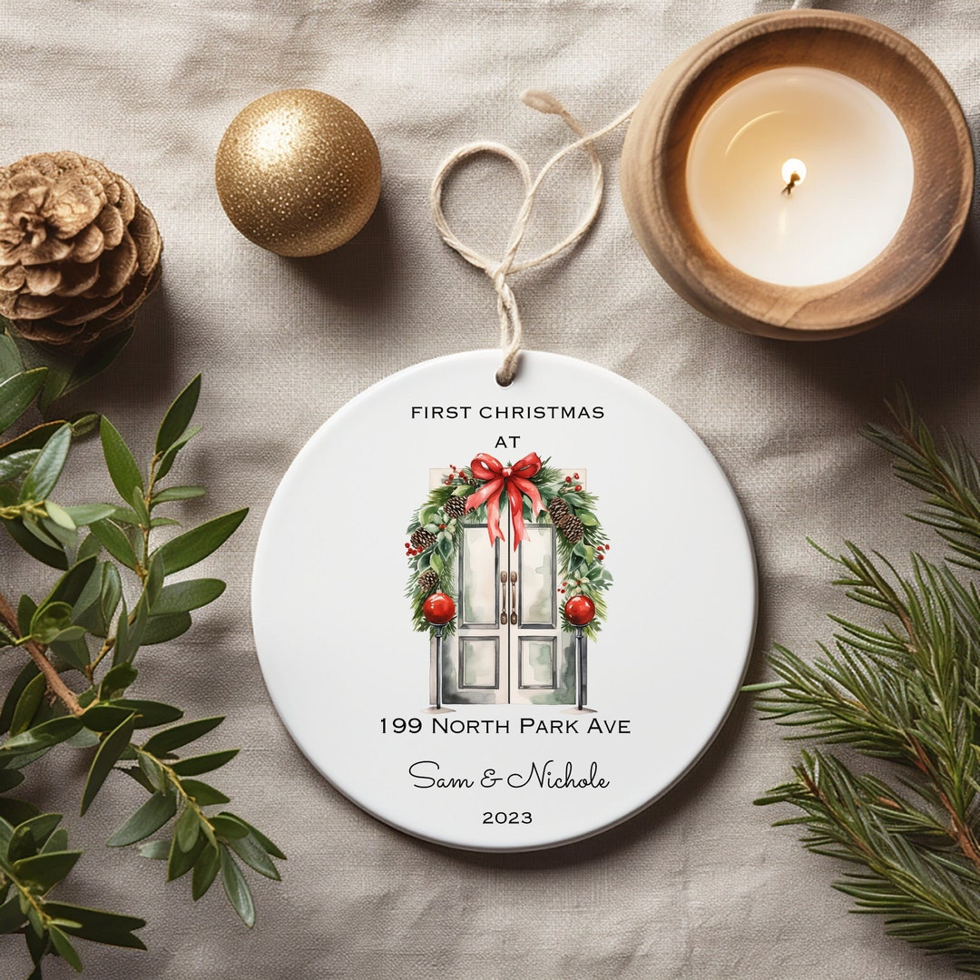 Personalized New Home Ornament, New House Christmas Ornament, Boho